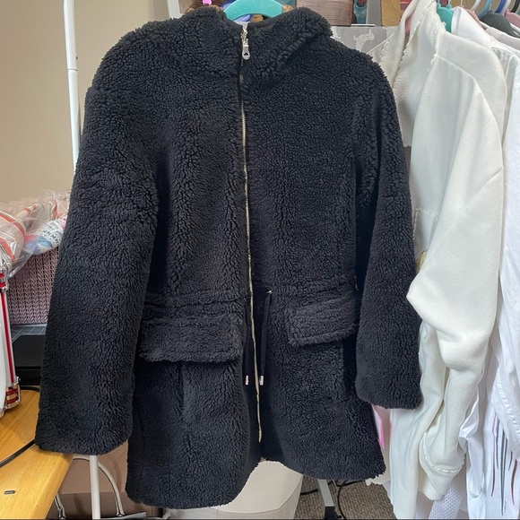 Kate Spade | NWT Black and Tan Reversible Faux Fur Quilted Jacket Size Small - Picture 2 of 9